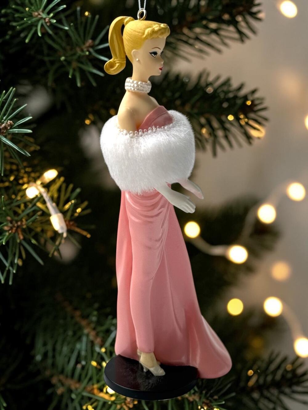 Vintage Hallmark Barbie Ornament Enchanted Evening 1996 QX6541 Pink Dress in Box